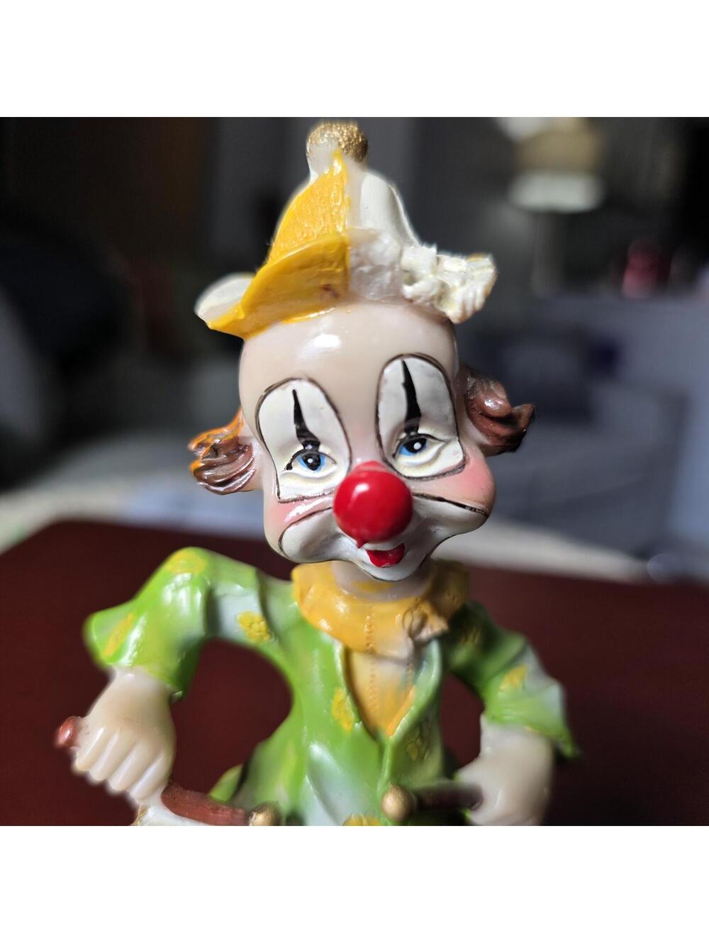 6" Kitschcore Drummer Clown Vintage Circus Clown Whimsycore Color Collectible